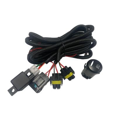 China Custom maker Ford KA2008 car fog light wiring harness kit with fuse and relay led switch for Ford KA2008 for sale