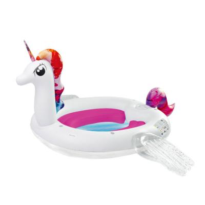 China White Unicorn Shape Wear Resistant Water Toys Float Inflatable Pool Toy 16002 for sale