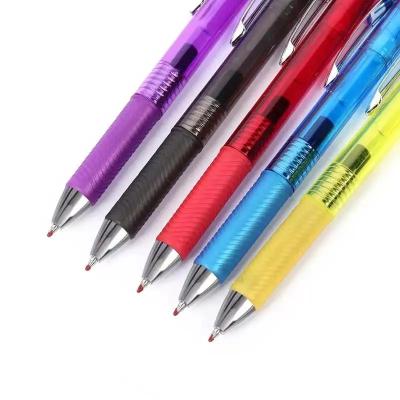 China Normal Factory Hot Sales Hot Style Soft Rubber Finished Plastic Click Gel Ink Press  Pen for sale