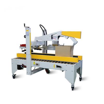 China Semi-automatic Hotels Dual Fin Case Sealer Carton Box Packaging Machine for sale