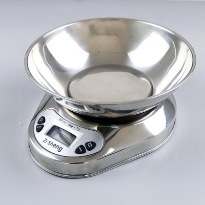 China Weight Function Bowl Scale Digital Stainless Steel Kitchen Electronic Weighing Scale Te koop