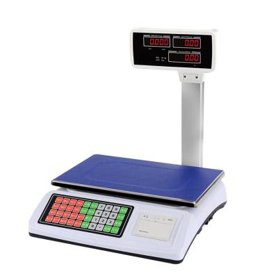 China Weight Function Supermarket Evaluation Printing Scale Electronic Weighing Scale With Barcode for sale