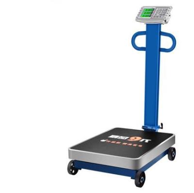 China TCS-K-P Foldable Electronic Weighing Scale 500kg 300 Kg 1000 Kg Industrial Commercial Electronic Platform Scale Wheel Thickening for sale