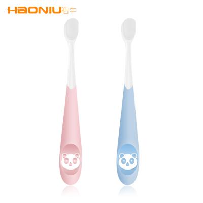 China Children's manual toothbrush with over 10,000 soft filament bristles and soft rubber grip for sale