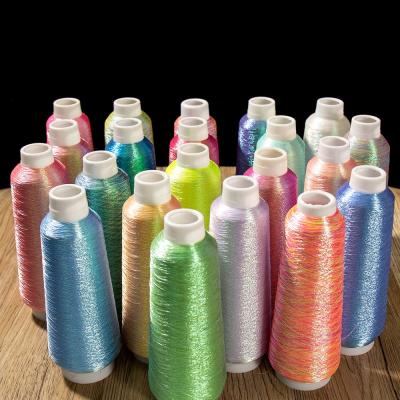 China High Tenacity 2021 Latest Style Fashion Clothes Thread Embroidery St Gorgeous Magic Color Super Soft Type Metallic Thread for sale