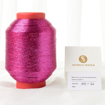 China Gorgeous Color Factory Supply Customized 75D Polyester Type MH Metallic Yarn for sale