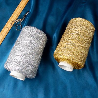 China Wholesale Polyester High Tenacity Assorted Colors Glitter Feather Yarn Metallic Fancy Candy Chat For Crochet Knitting for sale