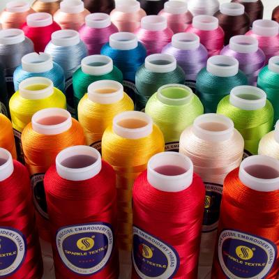 China Wholesale Thousand Color 100% Shrinkage Manufacturer Viscous Rayon Embroidery Thread Rich Color Machine Embroidery Thread for sale