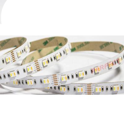 China 5 Colors in 1 IP50 Silicone Coating DC 24V 60Leds/m 5 in 1 3M Red Tape SMD 5050 RGB TDC Wifi Smart LED Strip for sale