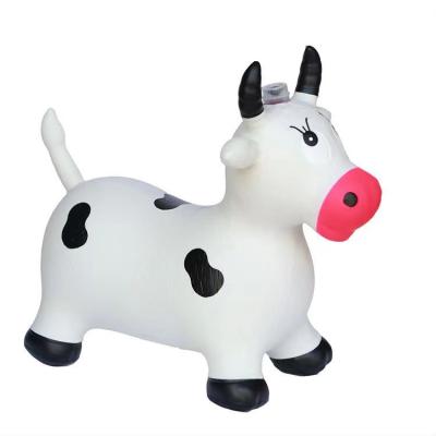 China Toy Hot Sale Inflatable Colorful PVC Material Inflatable Toy Horses With Cow Pattern With Music for sale