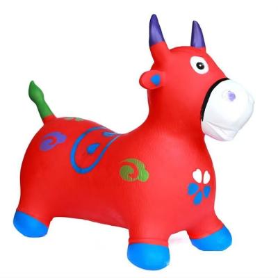 China PVC Material Inflatable Cartoon Toy Hot Sale Inflatable Bull Jumping Horse Which Can Bounce High for sale