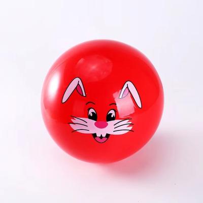 China Colorful PVC Squeezable Inflatable Toy Balls With Different Material Patterns On It for sale