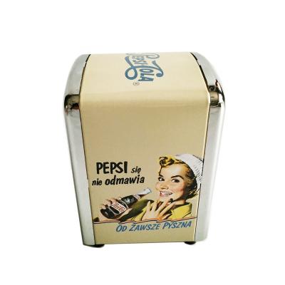 China CLASSIC Promotional Restaurant Metal Tissue Box Tin Napkin Candy Box Tissue Holder for sale