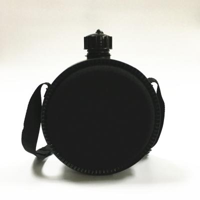 China Viable All Back Wholesale Round Canteen Plastic Water Bottle With Adjustable Strap for sale