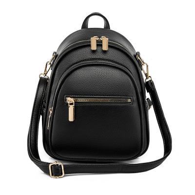 China Fashion trend waterproof travel backpack new supple women's large capacity INS style soft leather backpack for sale