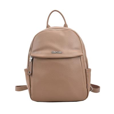 China Baoma Large Capacity Fashion Solid Color Genuine Leather Soft Soft Leather Backpack Waterproof Women's Shoulder Bag New for sale