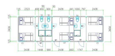 China Sound - Proof Transportable Flat Pack Container Camp For Single Apartments for sale