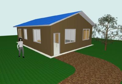 China Modern Flat Pack 3 Bedroom House Plans Modular Homes For Guard House , Shop for sale