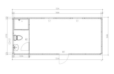 China Custom Made Living Container Flat Pack Houses Modular Home For Bathroom for sale