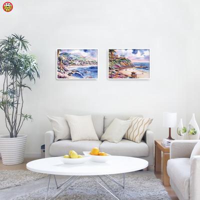 China Modern Cool Summer Seaside Landscape DIY Small Number Oil Painting Style Hand Painting for sale