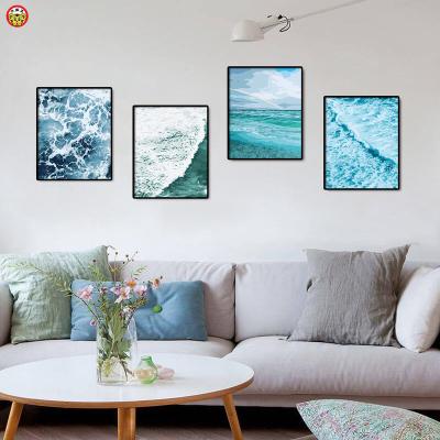 China Exquisite Decoration Wall Art Sea Landscape Canvas Painting Hand DIY Custom Painting By Number Home Decoration Painting for sale