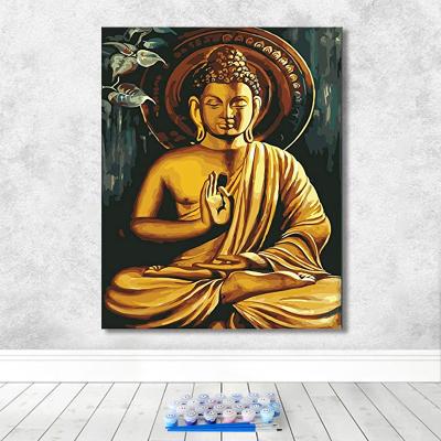 China DIY abstract painting by numbers with abstract Buddha image for sale