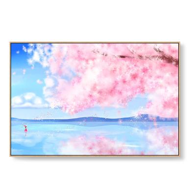 China Impressionist Flower Painting by Numbers with Pink Sakura for sale