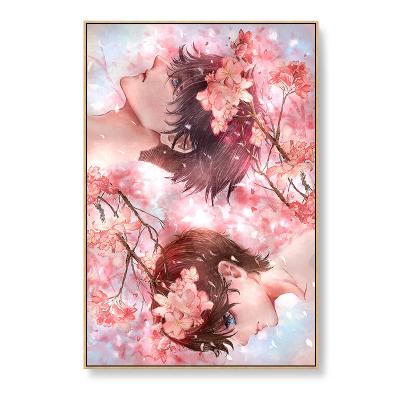 China Impressionist the flower painting by numbers about the attractive image of Sakura for sale