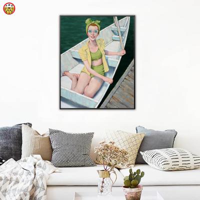 China Traditional painting by numbers art bedroom decoration cool home painting simple style little girl for sale