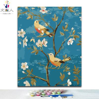 China Classic hot sale aesthetic painting by numbers aesthetic diy painting bird aesthetic painting for sale