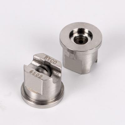 China BYCO China Dust Collection Supplier Design Megohm Stainless Short Length Flat Nozzle Tip for sale