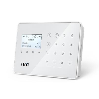 China Wireless WiFi GSM Home Security Burglar Alarm System with Touch Screen LCD Display HY-W7 for sale