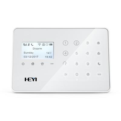 China HEYI HY-W7 WIFI GSM GPRS LCD Display Smart Home Anti-theft Intelligent Wireless Alarm System for sale