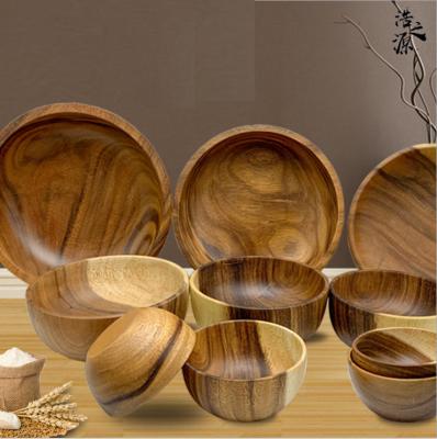 China Viable Decorative Acacia Wood Salad Bowl  Sustainable, Stocked Customized Logo Acceptable for sale