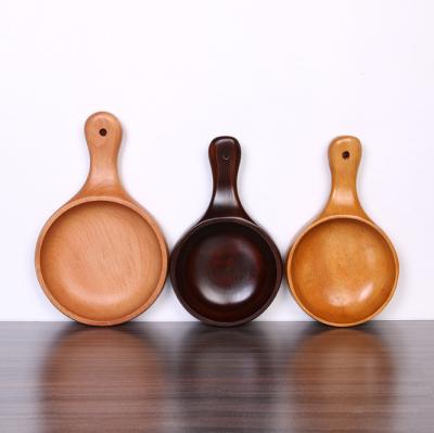 China Sustainable Long Handle Japanese Or Korean Unique Wooden Pickle Salad Bowl for sale