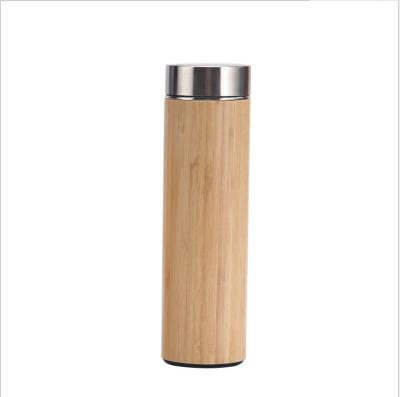 China Zojirushi Mug Bamboo Insulation Mug Vacuum Flask / Business Stainless Steel Temperature Display Vacuum Flask for sale