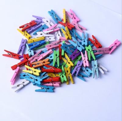 China Mini Wooden Colors Wooden Pegs Pin Clips 2.5 / 3.5 / 4.2 / 7.2 cm for sale