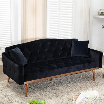 China US Modern CURRENT living room velvet Sofa Luxury Accent Chair loveseat sofa black for sale