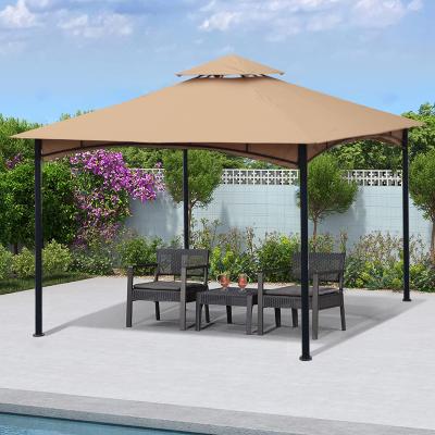 China US 11x11 Ft Modern Outdoor Patio Square Gazebo Sun Umbrella Steel Canopy For Lawn Garden Backyard for sale