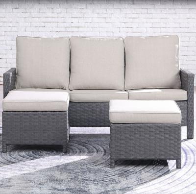 China US STOCK Modern Outdoor Sectional Sofa Set Garden Pool Side Armchair Upholstered Couch Sofa for sale