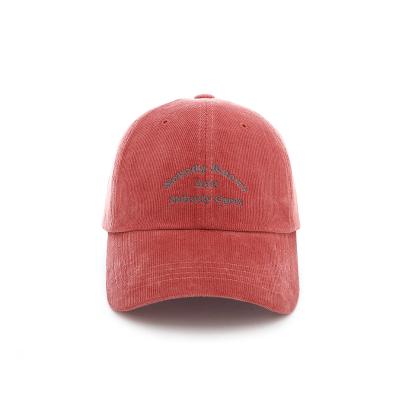 China JOINT Corduroy Embroidery 100% Cotton Vintage Baseball Hat Casual Hat for sale