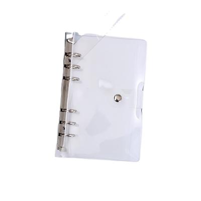 China Low MOQ Office Stationery Wholesale Plastic Custom 6 Rings PVC Loose-leaf Book Cover For School Student for sale