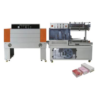 China Aluminum Foil Plastic Bag Polythene Beverage Two Line Sealing And Cutting Machine for sale