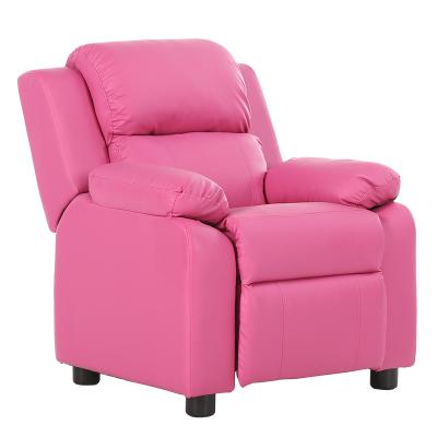 China Mini Reclining Flip Out Little Children's Chair PU Child Storage Kids Recliner Leather Sofa Modern American Style Comfortable Small for sale