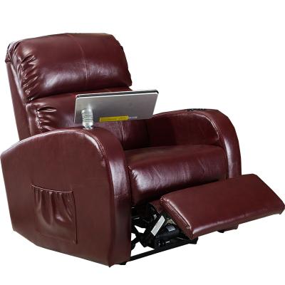 China Extended Max Recliner Sofa With Writing Leather Manual Electric Footrest Foot Rest Headrest Board (Other) Chair Adjustable Massager Holder Cup for sale