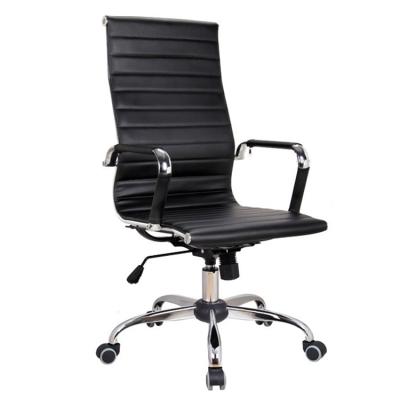 China Silla Ruedas Para Sillas Computer Black Leather Swivel Chair (Height) Cheap Wholesale Adjustable Classic Office for sale