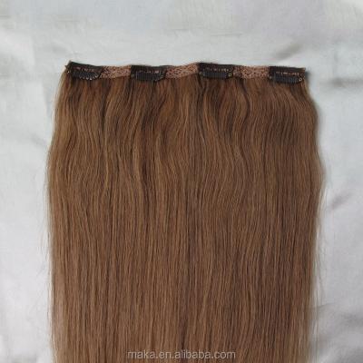 China Factory Price Silky Straight Unprocessed Virgin Hair Straight Light Auburn Brown Wave Clip In Hair Extensions for sale