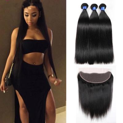 China Full End Uncut Wholesale Hair Vendors 100% Virgin Hair Bundles Brazilian Virgin Hair Bundles With Lace Closure for sale