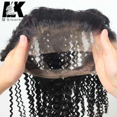 China Hot Selling Hair Products Cuticle 360 ​​Full Lace Frontal Closure And 100% Raw 360 Lace Headband With Ponytail for sale