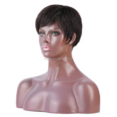 China Silky Straight Wave Pixie Cut Wig Hair Short Wig For Black Women for sale